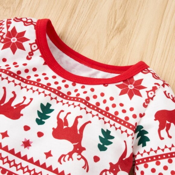 Girl girls boy boys baby toddler Christmas Holidays jumpsuit outfit reindeer new - Picture 3 of 5